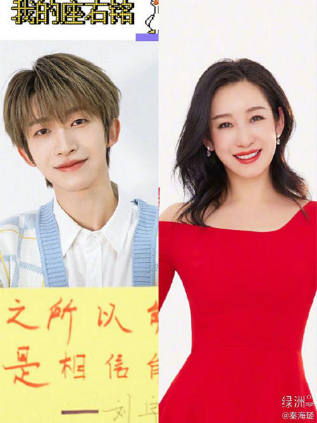 秦海璐晒对比图 在线发问:刘宇和我长得像吗?